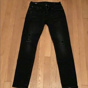 American Eagle Ripped Black Skinny Jeans